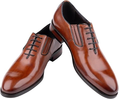 Mens Genuine Leather Oxford Dress Shoes - Handcrafted Formal Business Shoes for Wedding, Party & Office Wear, Classic Style with Premium Comfort, Ideal for Professional & Special Occasions