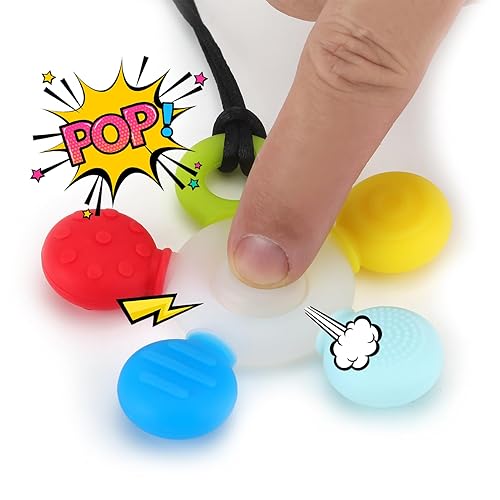 Miniatura 4 de Seeway - Collar masticable para niños sensoriales, de silicona para masticar, ayuda motora oral para niños y niñas, juguetes para masticar para