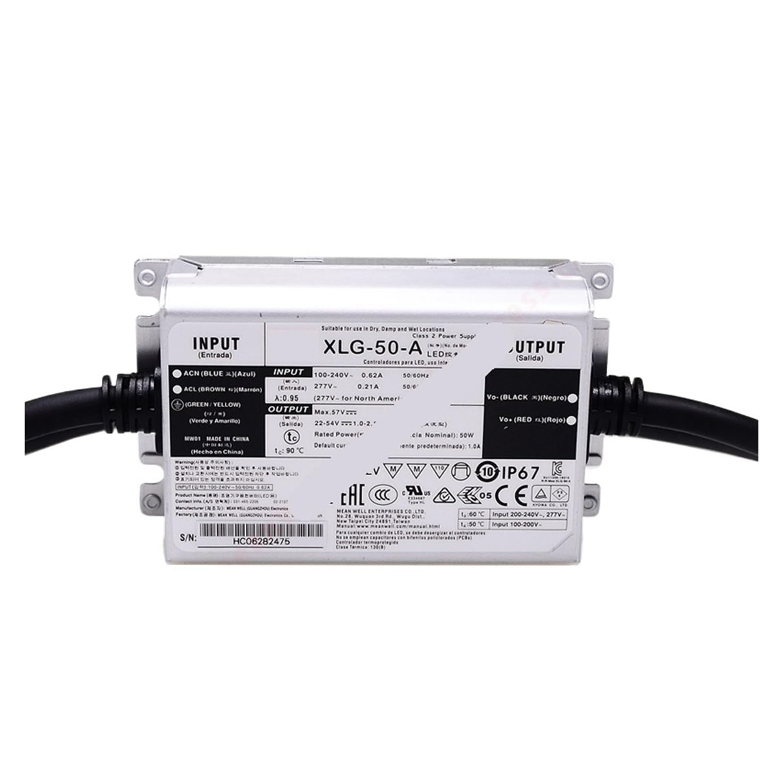 Pilote LED XLG-50-AB avec gradation 3-en-1 et double mode de régulation A/AB