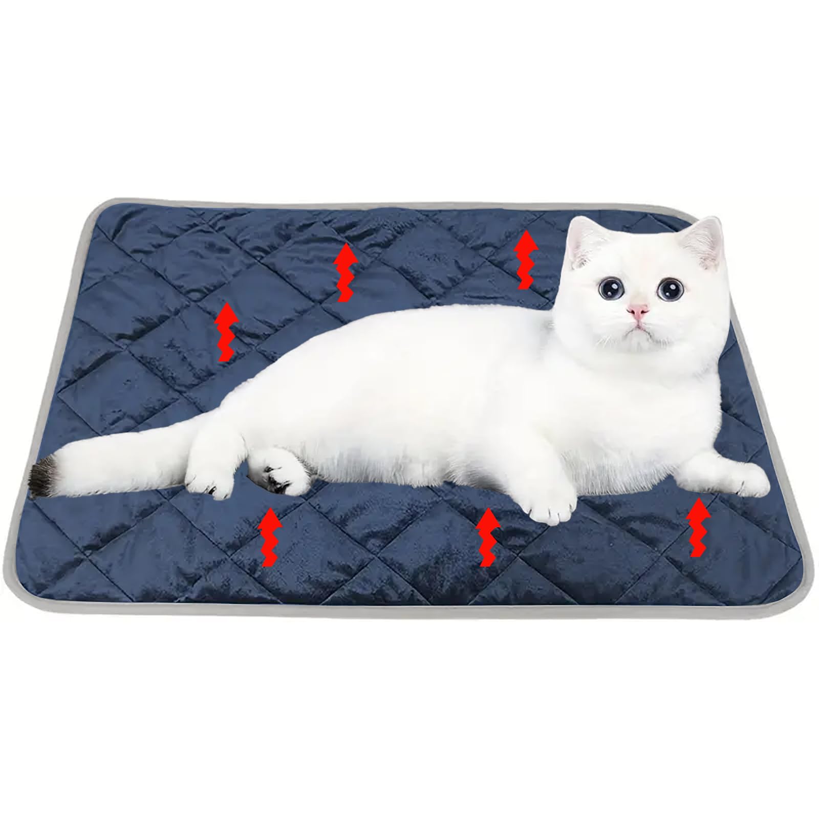 Jywsx Self Heating Pet Pad – Machine Washable Thermal Dog & Cat Blanket, Soft Non-Slip Self-Warming Reusable Mat for Puppy, Kitten & Rabbit, 70×115 cm, Blue