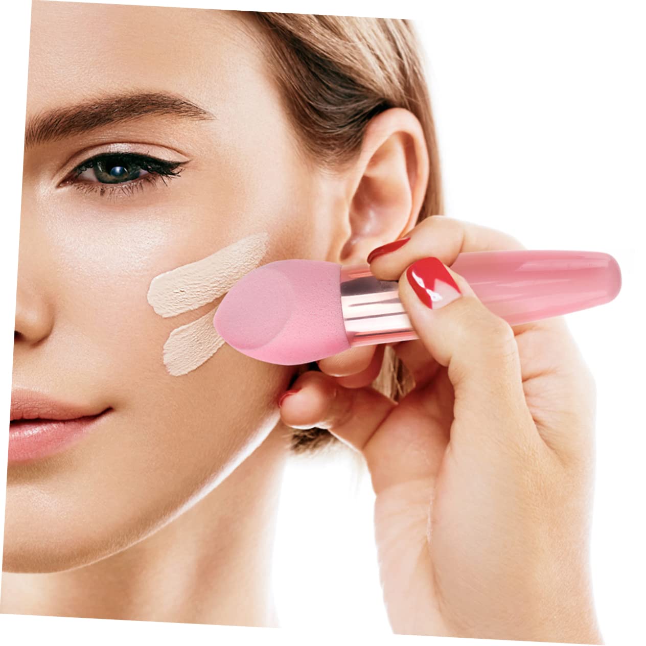 minkissy 30pezzi Spugnette Per Fondotinta e Pennelli Per Make-up Multifunzionali Strumenti Cosmetici Per Applicazione Facile e Precisa Per Casa e Salone Di Bellezza