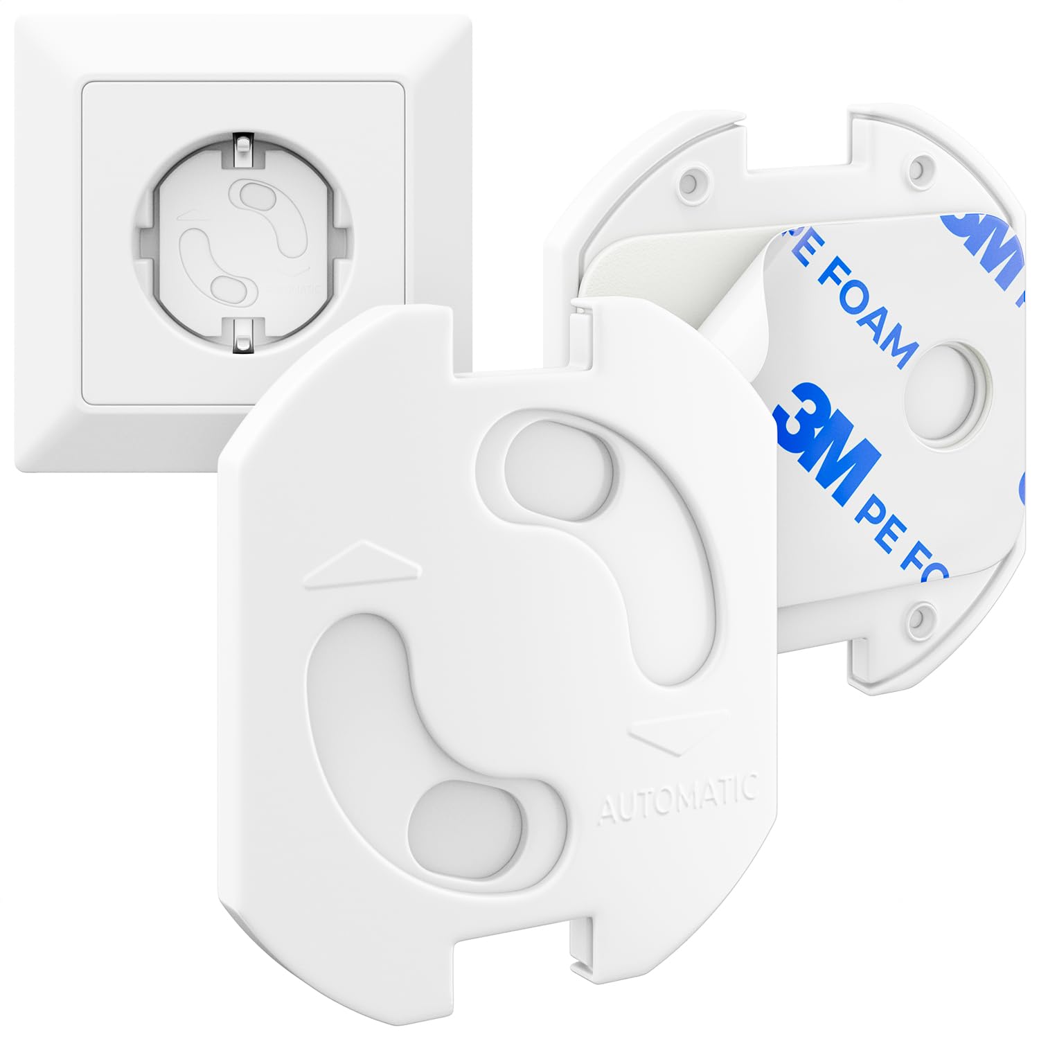 deleyCON 40x Kindersicherung für Steckdosen und Steckdosenleisten mit Drehmechanik Kinderschutz Steckdosenschutz Steckdosensicherung Baby Kleinkinder