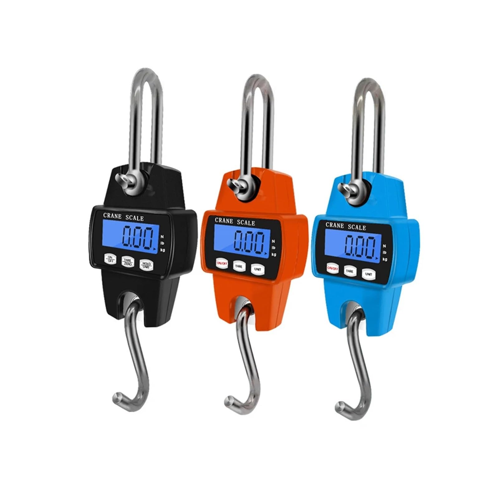 1PC Mini Bilancia sospesa 300KG/0.1KG elettronica for gru portatile for pesatura industriale for N/lb/kg Conversione unità(Blue)