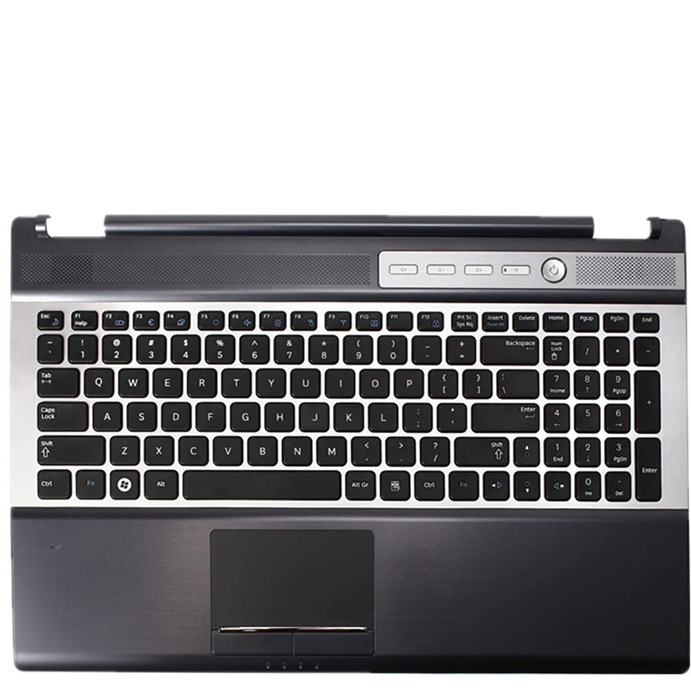 Clavier de remplacement Samsung NP-RC512 RC520 avec coque supérieure C noire US - 3