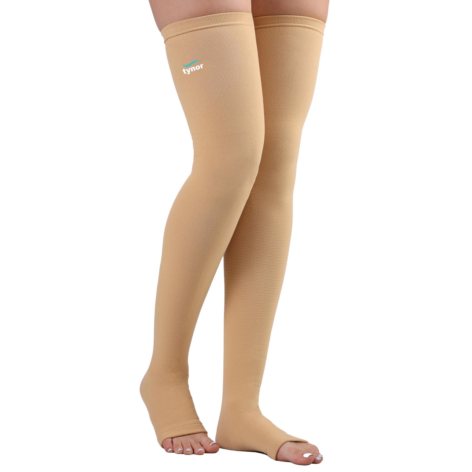 Tynor Compression Stocking Mid Thigh Classic, Beige, XXL, 1 Pair