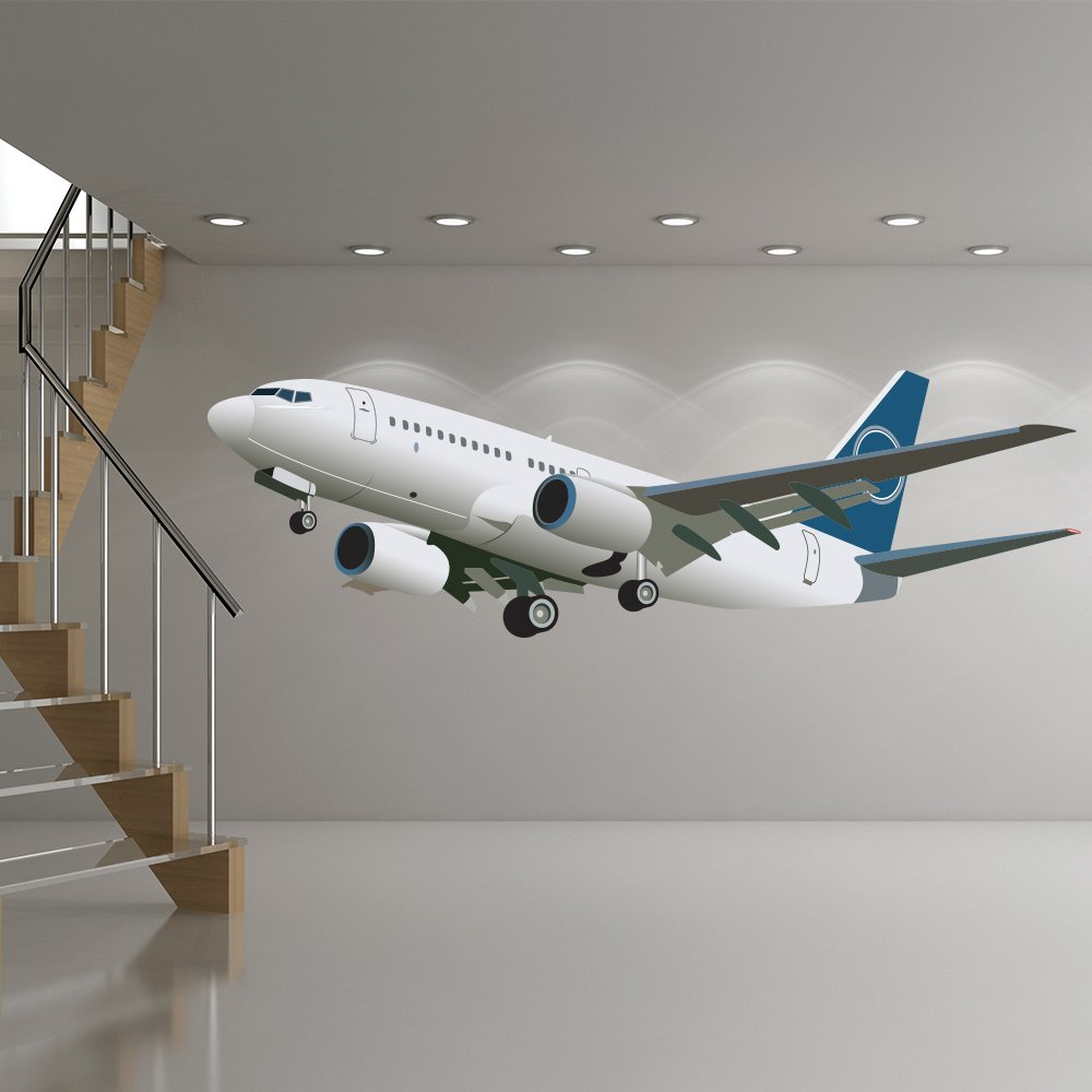 azutura White Aeroplane Wall Sticker available in 8 Sizes Digital