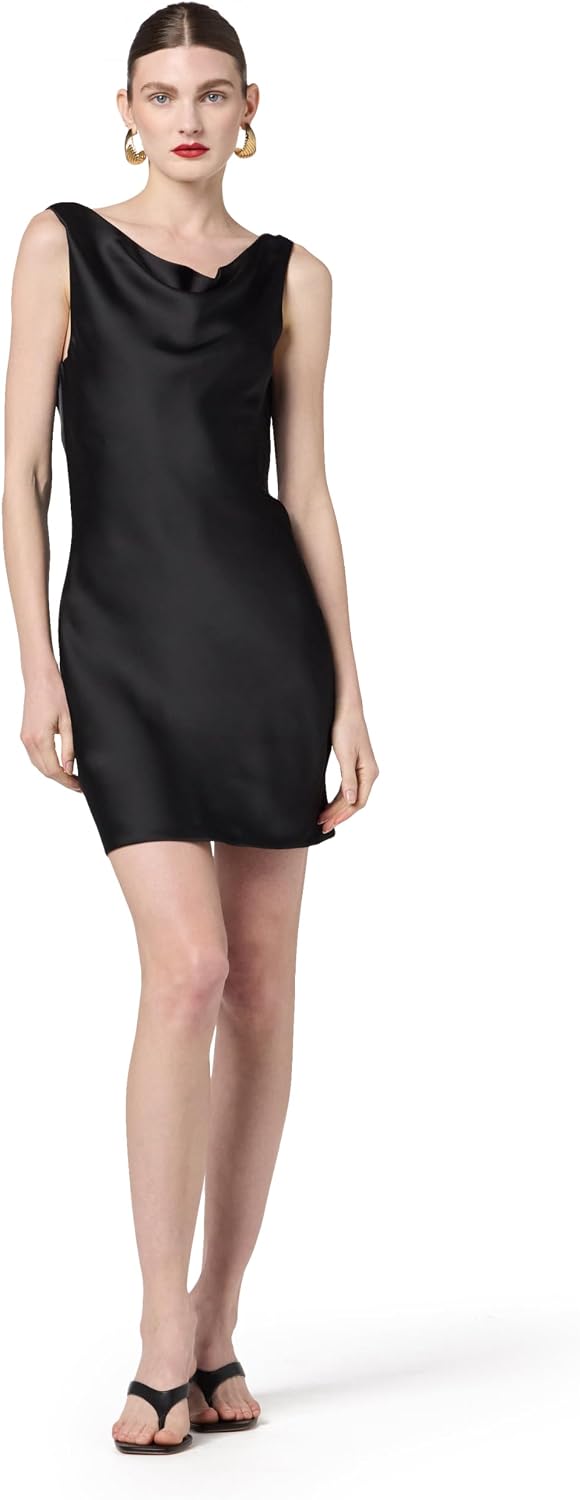 Norma Kamali Women's Sleeveless Low Back Drape Mini Dress