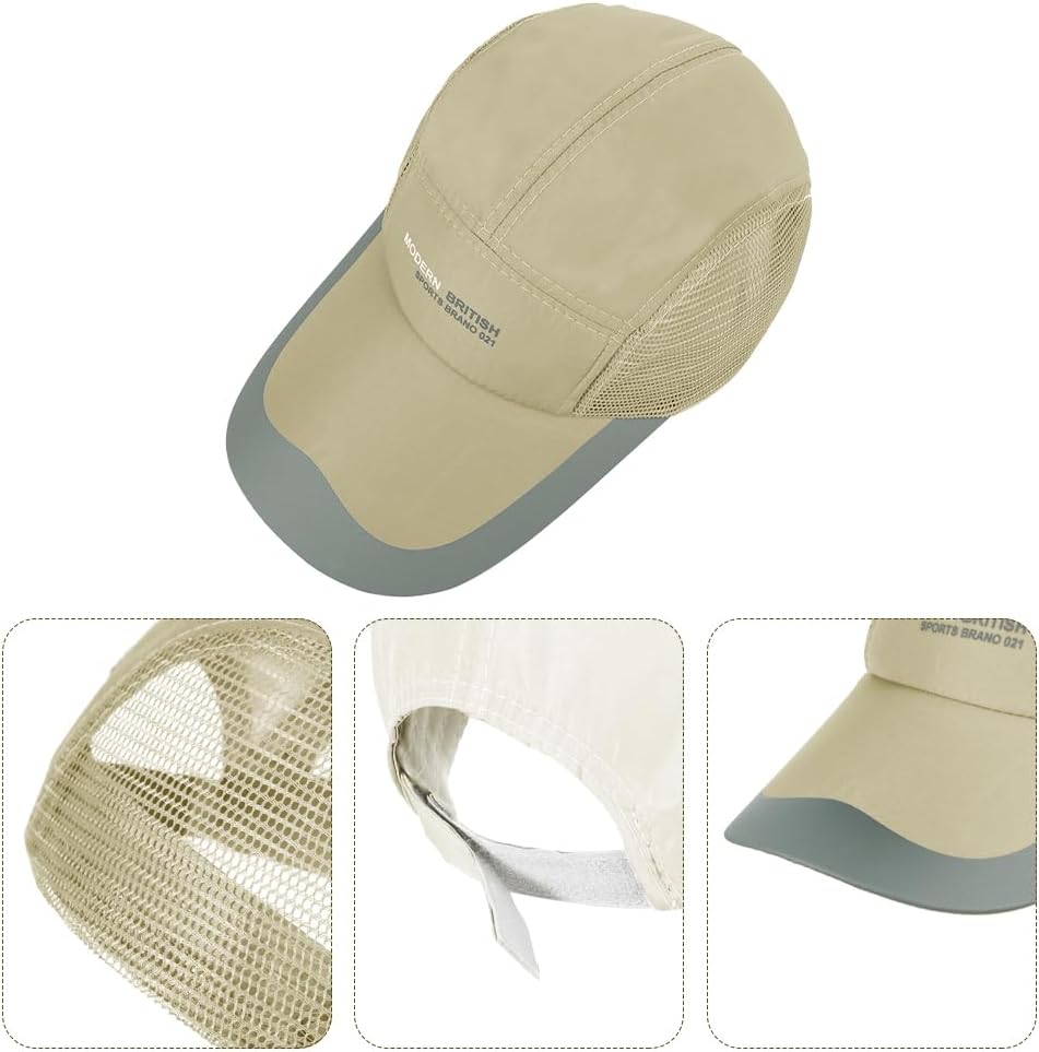 Extra Long Brim Mesh Side Baseball Cap for Men Women 4.3" Trucker Snapback Baseball Sun Cap Breathable Mesh Hat Fishing Hat - Image 4