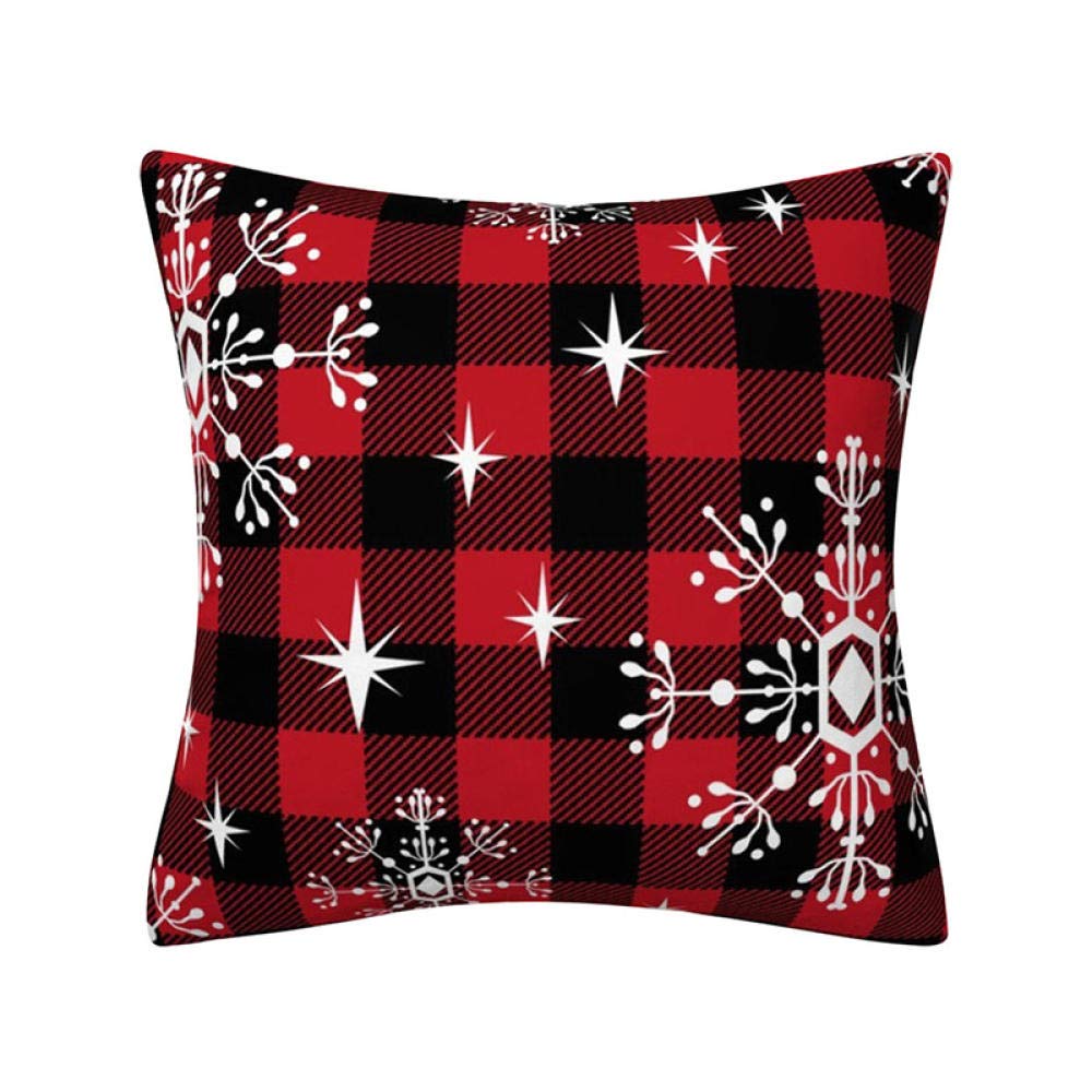 4 Piezas Funda de Almohada 60x60cm Celosía Navideña Fundas de Cojín Terciopelo Sencillo y Decorativo para Sofá Camas Dormitorio Coche Lino Cojines Throw Pillow Covers （24x24in）