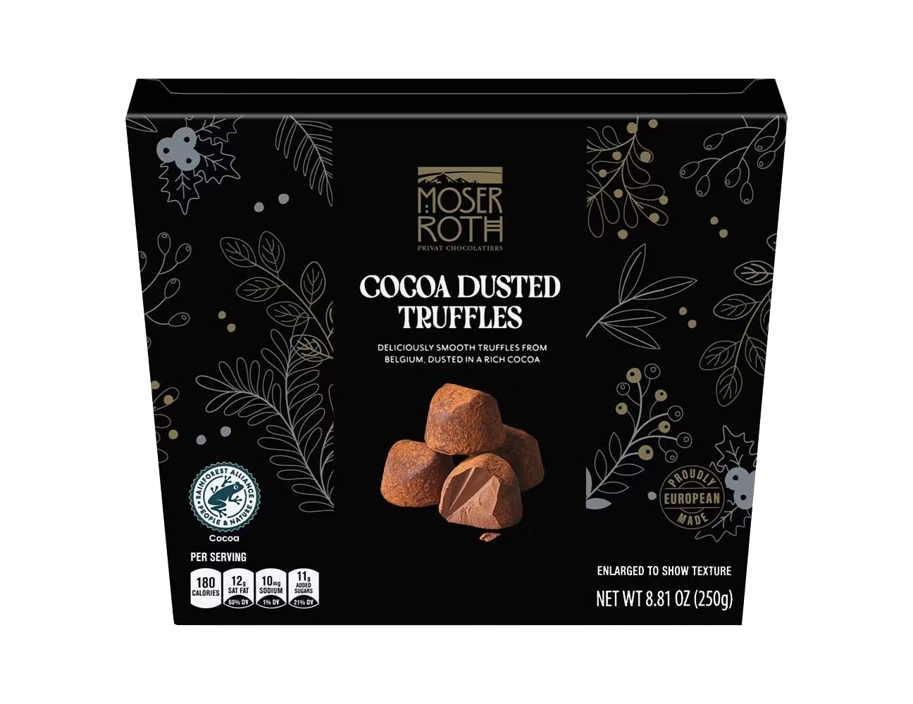 Belgian Cocoa Dusted Truffles Specially Selected Chocolate Treats, 8.81 ounces
