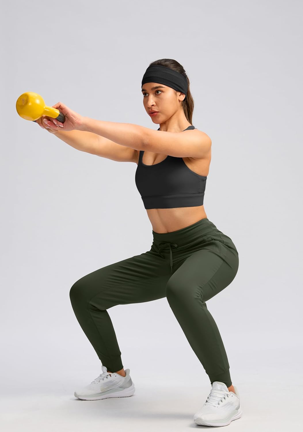 G GRADUAL Women's Joggers Pants with Zipper Pockets High Waisted Sweatpants Athletic Tapered Pants for Women Lounge Workout