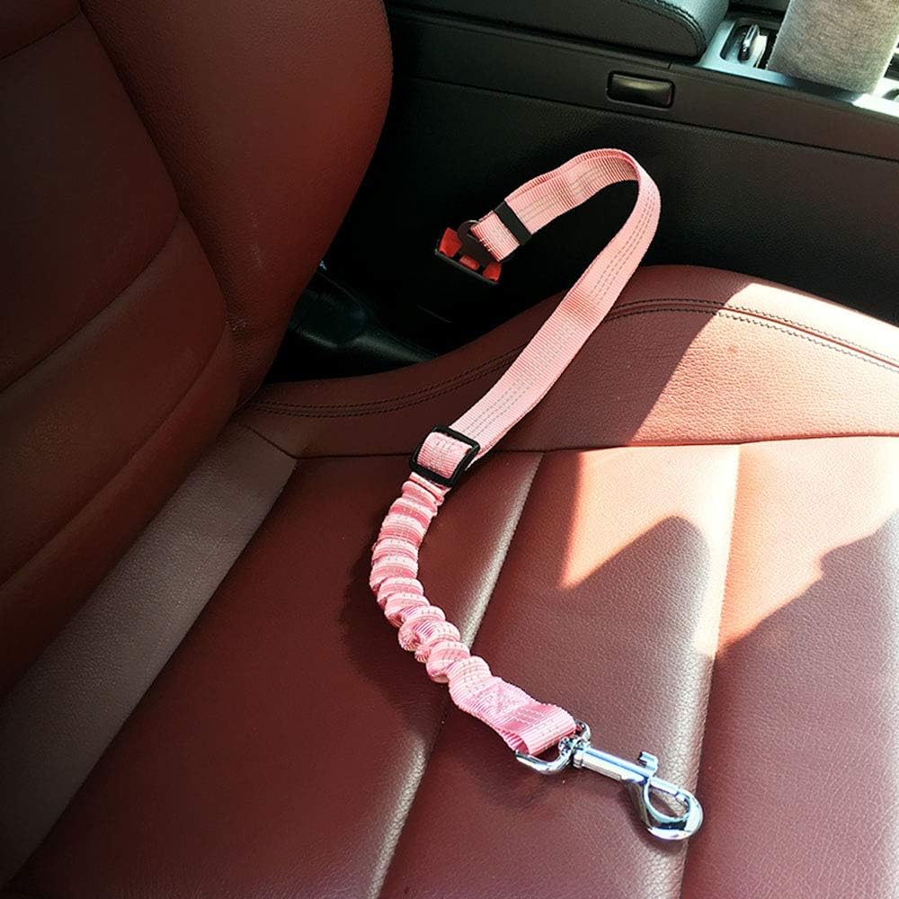 Upgraded Dog Seat Belt Car Seatbelts Adjustable Pet for Vehicle Nylon Safety Belts Elastic Reflective(Simple 3)