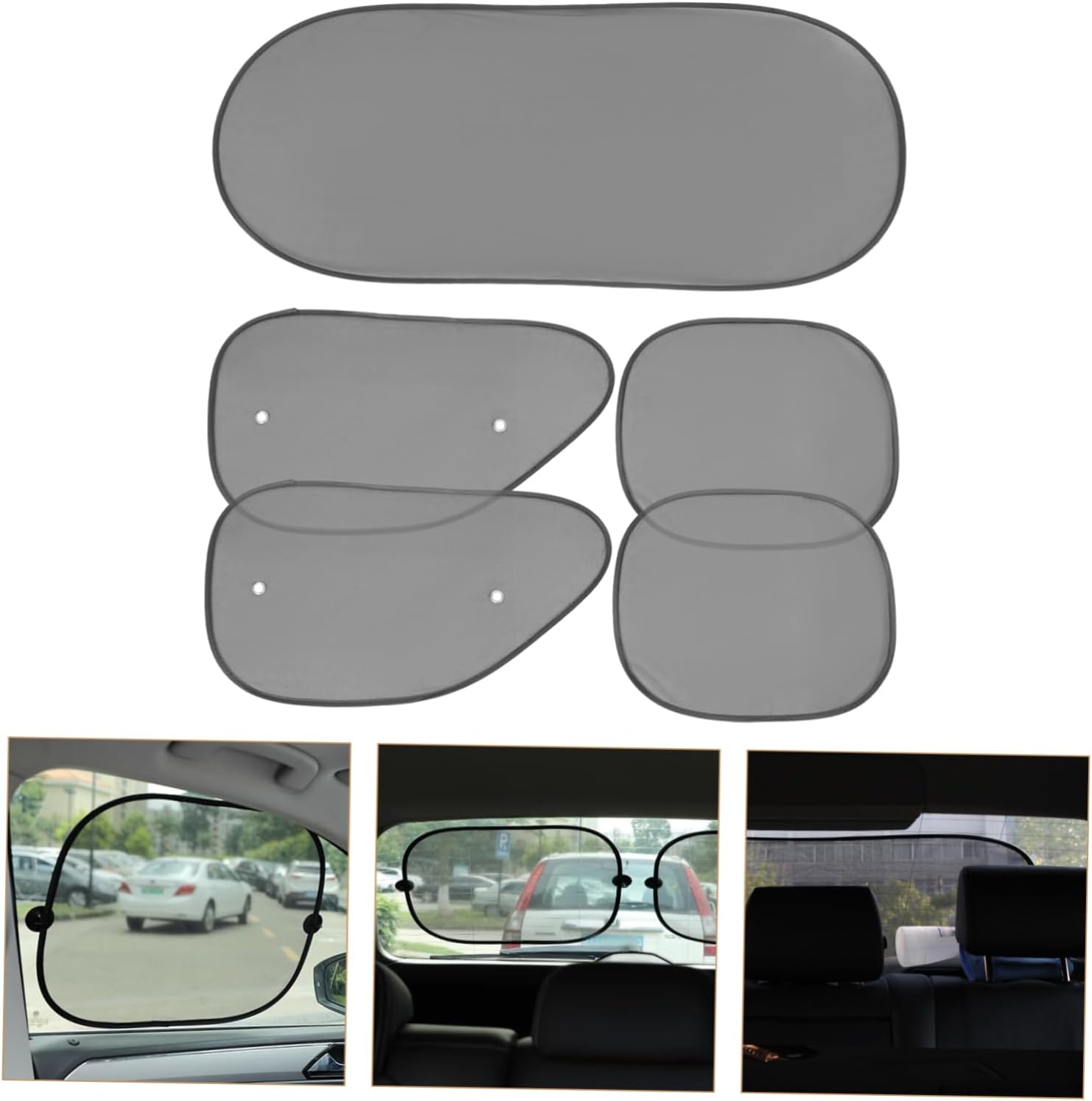 MAGICLULU 1Set Car Window Sunshade Curtain with Durable Mesh Design Easy Installation Compatible with Various Car Models Provides Privacy and Sun Protection for Road Trips