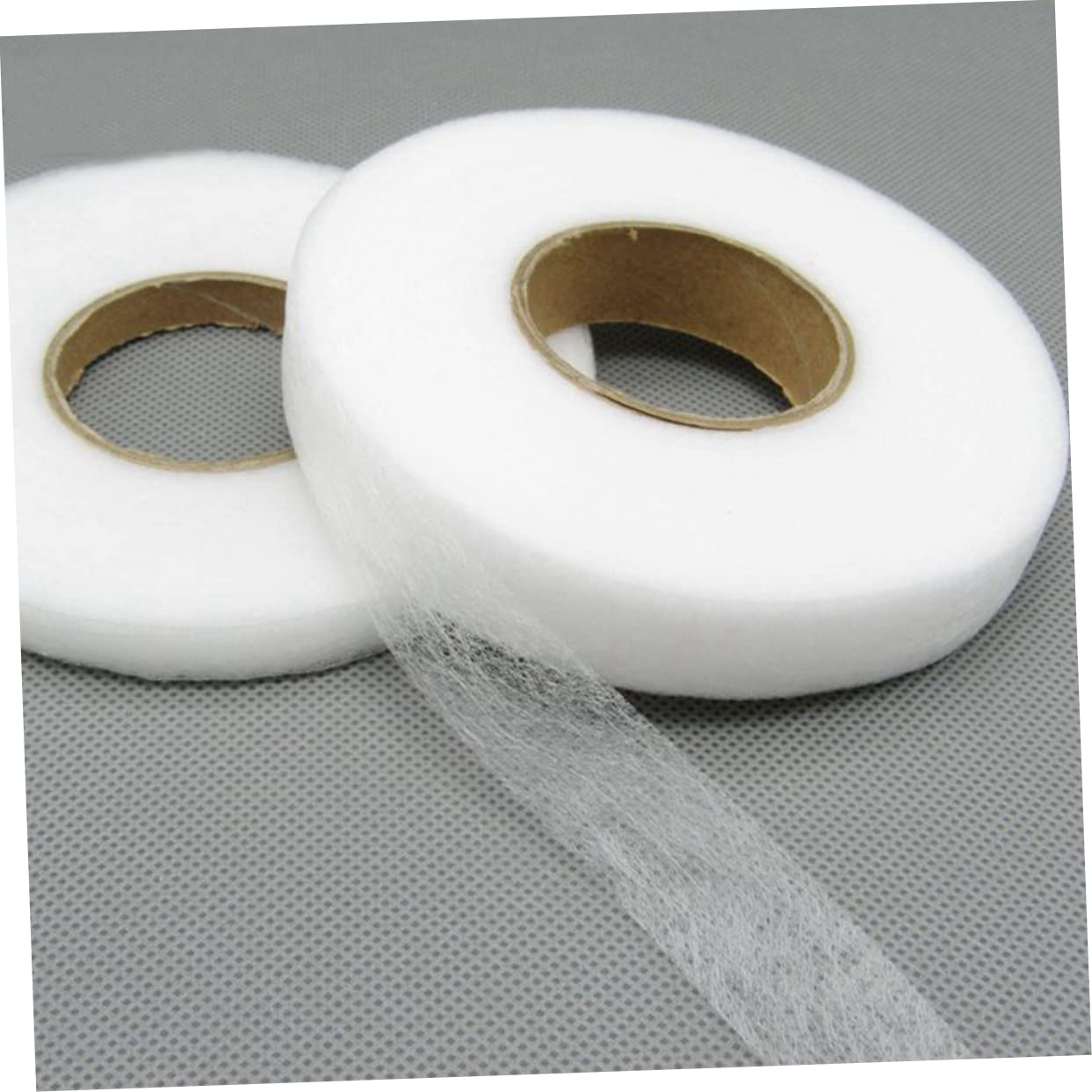 12rouleaux Ruban Thermocollant Double-sided Non-tissé Pour Vêtements De Blanc Adhésif Pour Ourlets Et Réparations Textiles