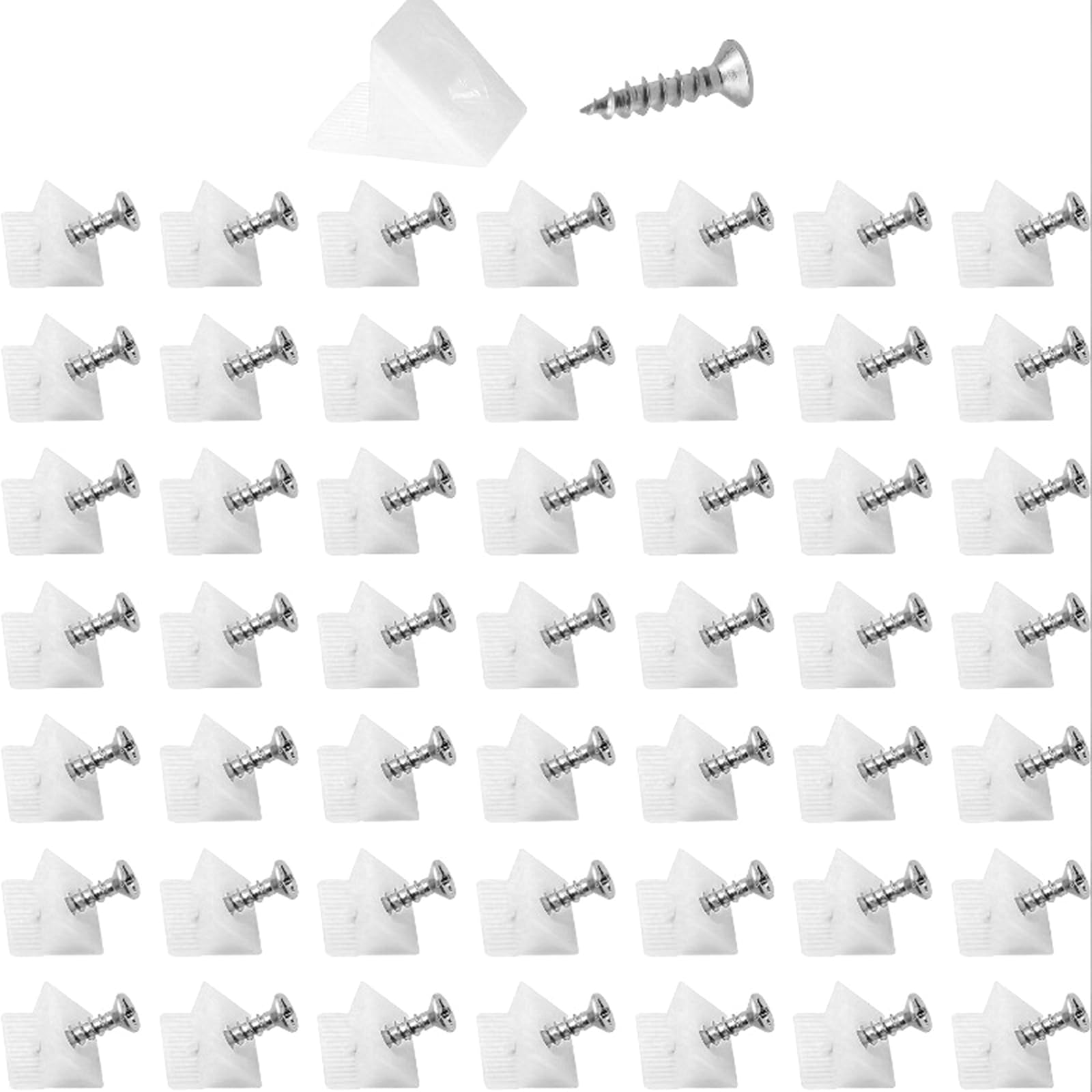 50PCS Drawer Supports for Sagging Drawers Repair Kit with Screws - Kitchen Drawer Front Fixing Brackets - Plastic Mending Wedges - Furniture Chest Reinforcement