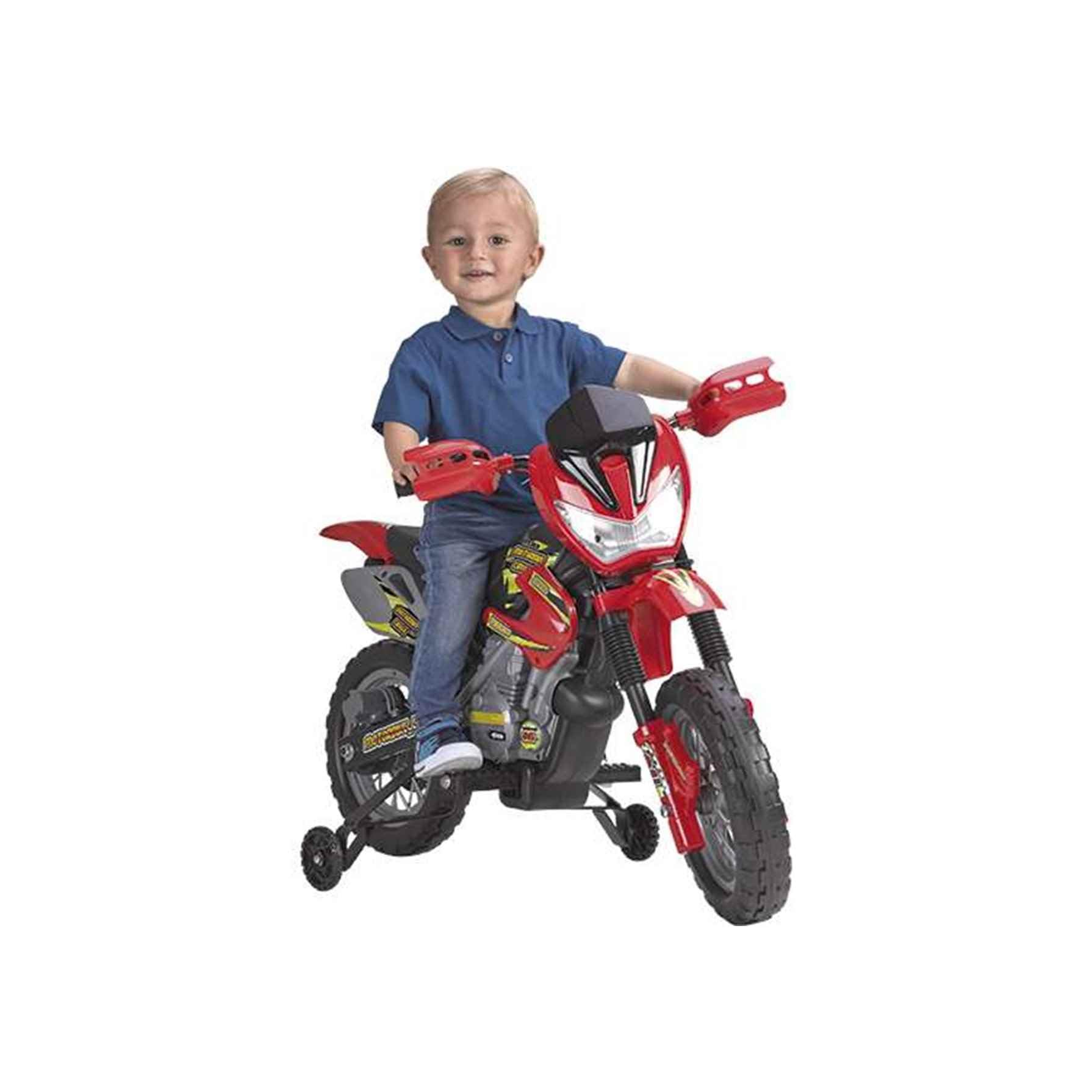 Feber Moto Cross 400F, moto elettrica, un posto, 6V, con batteria e caricbatteria, per bambini e bambine dai 3 anni, Famosa 800011250