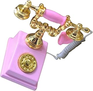 ibasenice Acessórios De Microfone De Telefone Simulado Brinquedos Antigos Móveis Em Miniatura Telefone De Brinquedo Coisas Em Miniatura Móveis Antigos Mini Ferramentas De Decoração Modelos