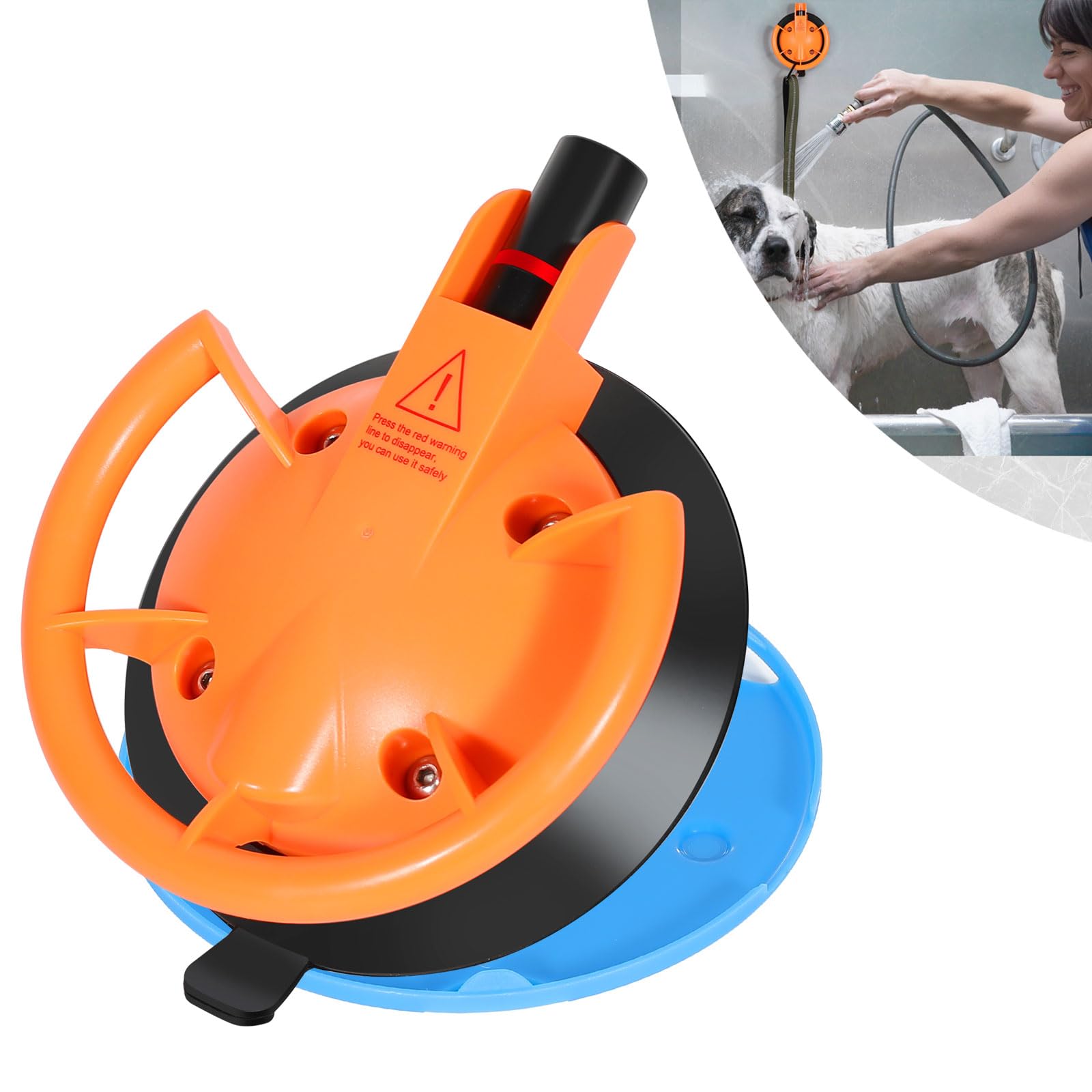 120 Pounds Heavy Duty Dog Bath Strong Suction Cups, Reusable Dog Bathing Suction Cup, Portable Dog Bath Suction Cup Anchor with Tether Fit for Pet Dogs Cat for Shower, Bathing, Blowing, Trimming