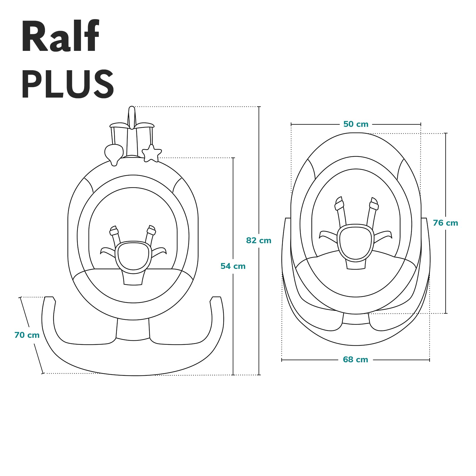 LIONELO Ralf 2in1 Sdraietta dondolo per neonato da 0 fino a 9kg Altalena con 12 melodie programmate, Telecomando, Culla 5 velocità di dondolio, Blocco, Regolazione dello schienale Silenzioso Timer