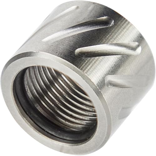 Vista 126 de NDZ Performance Protector de rosca de barril de 1/2x28 pulgadas de aluminio anodizado y acero inoxidable Cerakote o PVD con junta tórica, fabricado