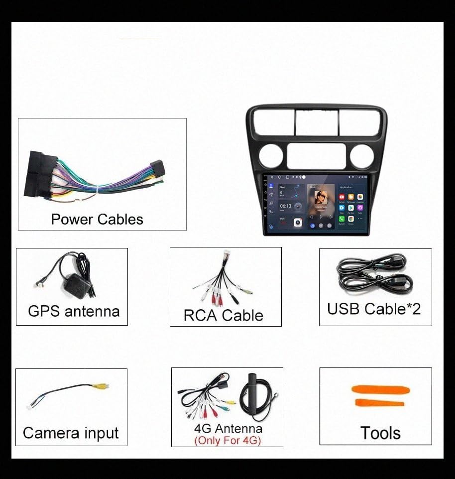 Pantalla Carplay coche Honda Accord 6 radio portátil Bluetooth con cámara trasera HD 4G 7