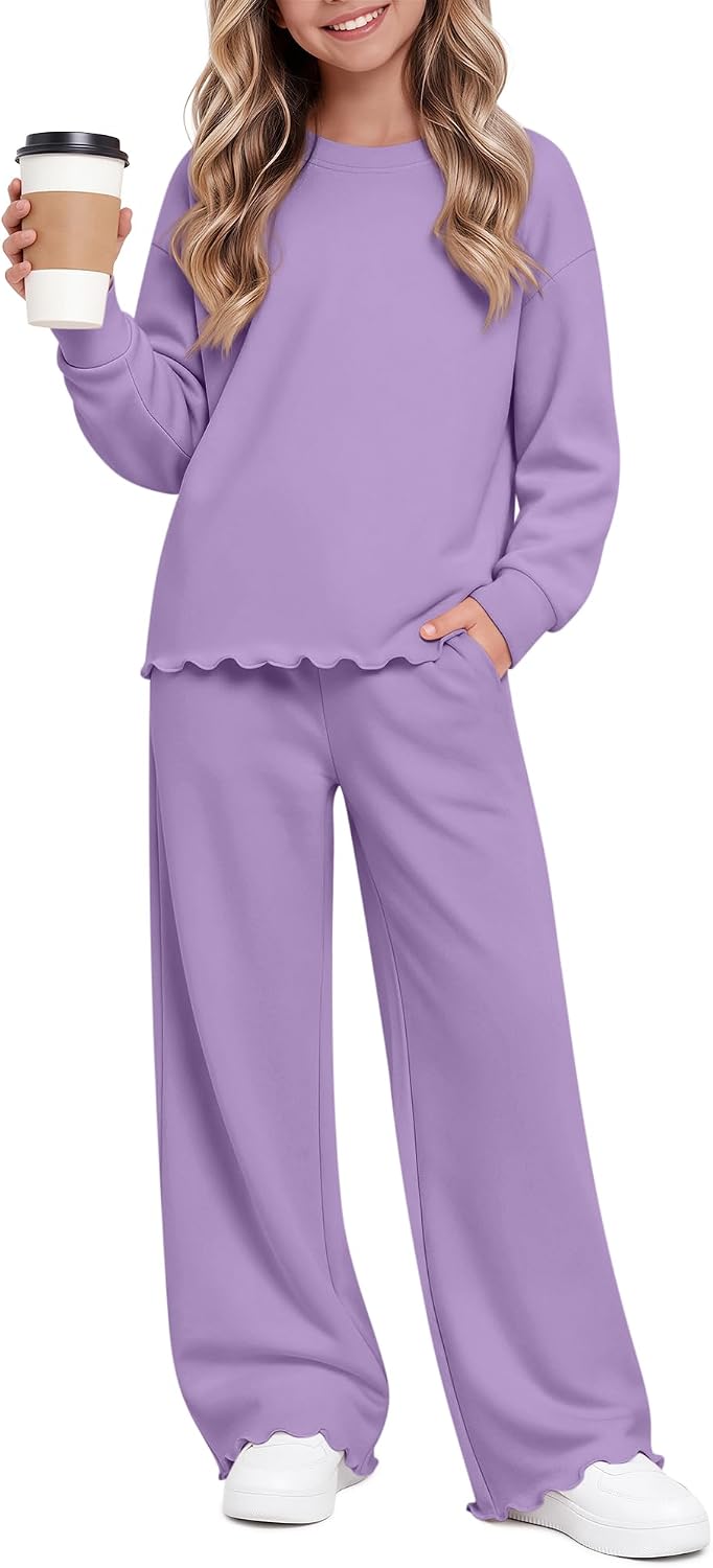 Girls Fall Outfits Matching Sweatsuit Sets