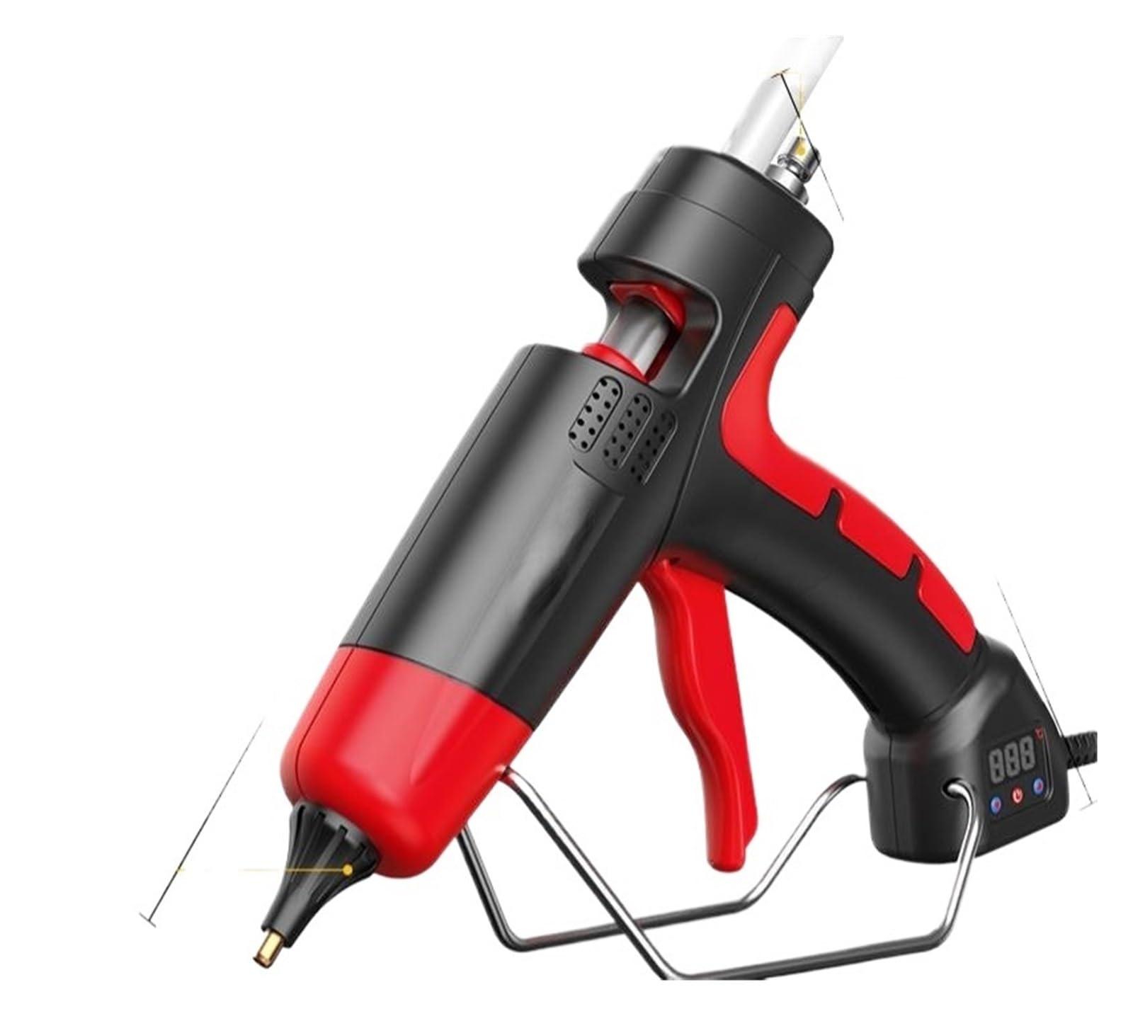 Pistola Silicona Caliente, Pistola de pegamento de fusión en caliente de 300w, pantalla Digital, boquilla de cobre ajustable con temperatura, bolígrafos de pegamento de 11 Mm, herramienta de bricolaje