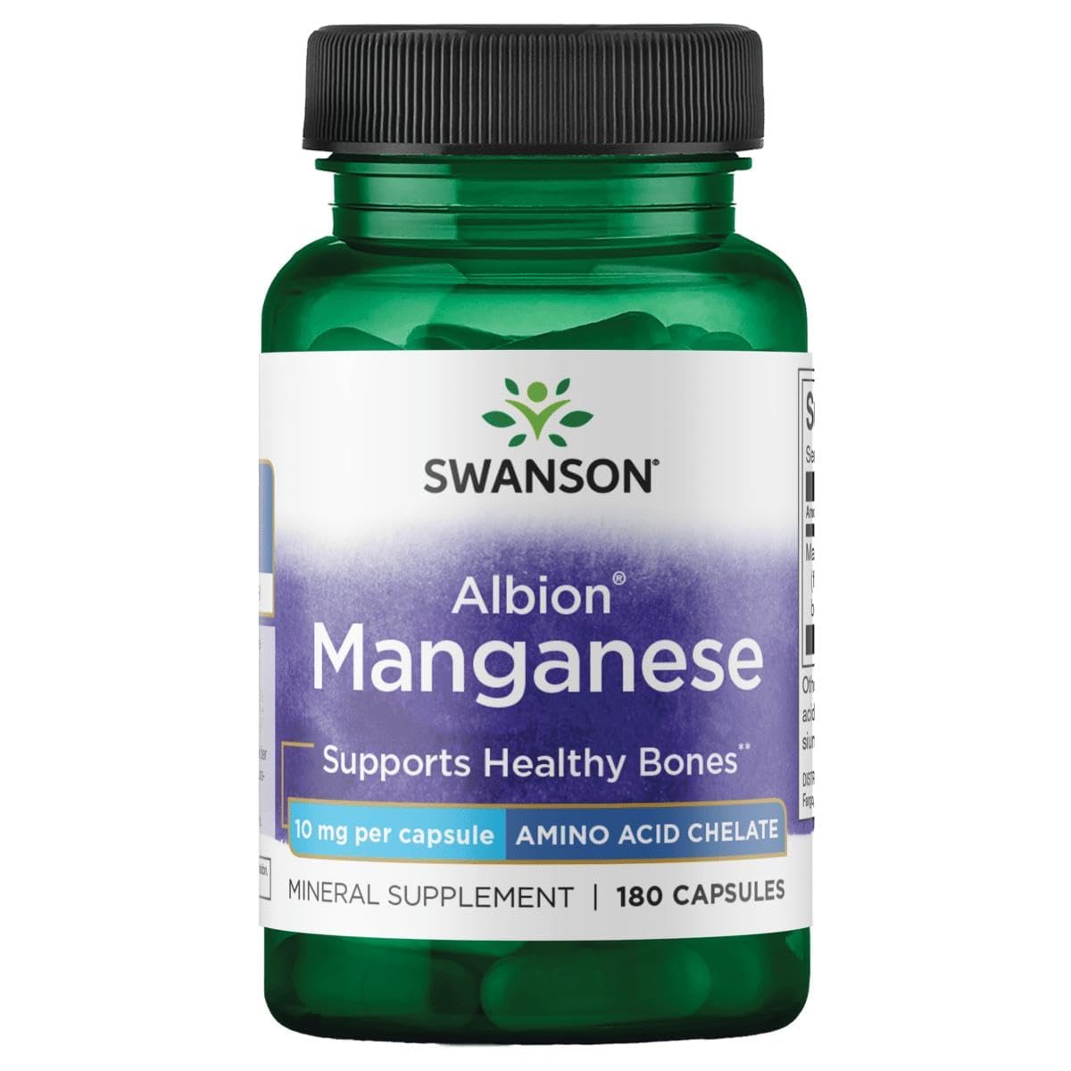 Swanson Albion Chelated Manganese 10 Milligrams 180 Κάψουλες