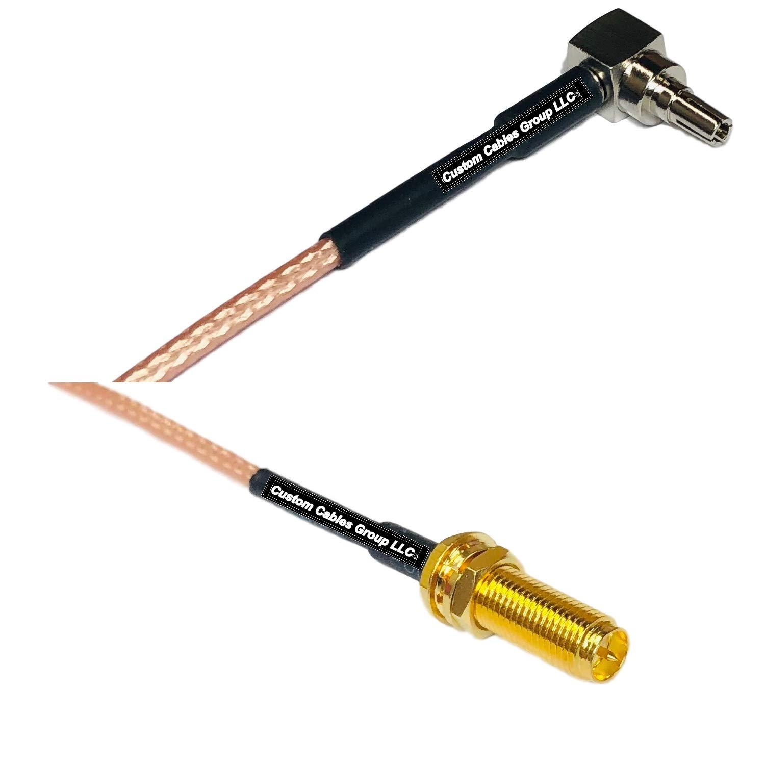 6 feet RG316 CRC9 Male Angle to RP-SMA Female Long RF Pigtail Coaxial Cable