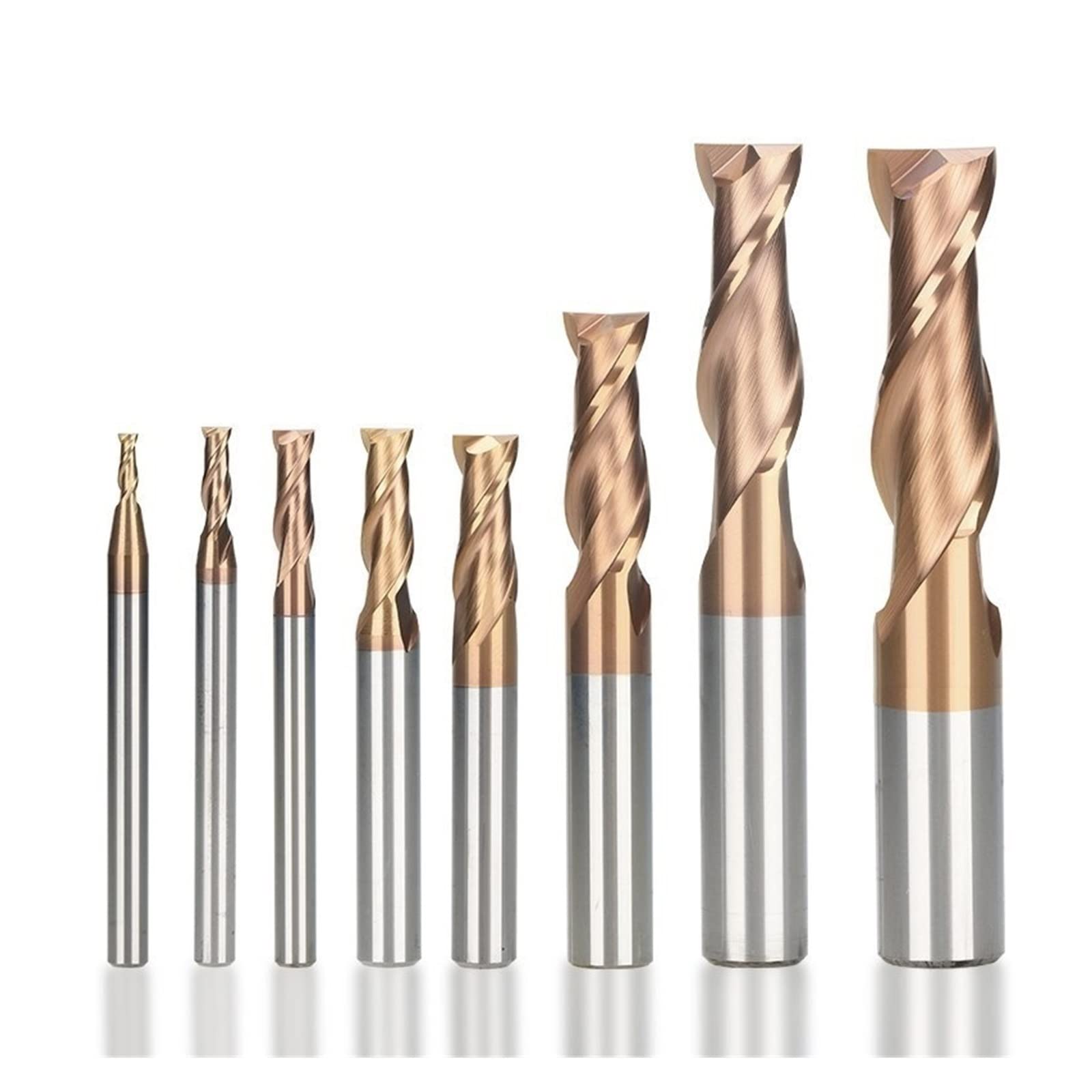 8 sztuk CNC frezy trzpieniowe z twardego metalu 2-12 mm kwadratowe noski frezy trzpieniowe wolframowe narzędzia do metalu stali frez do drewna