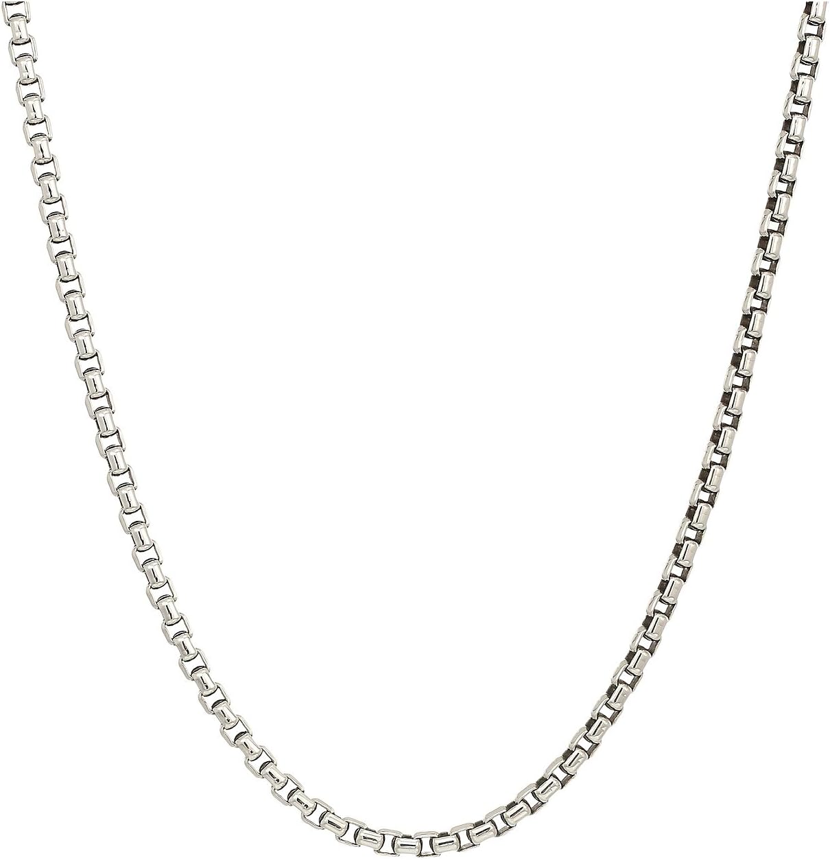 3.7mm Box Chain Necklace Size 24