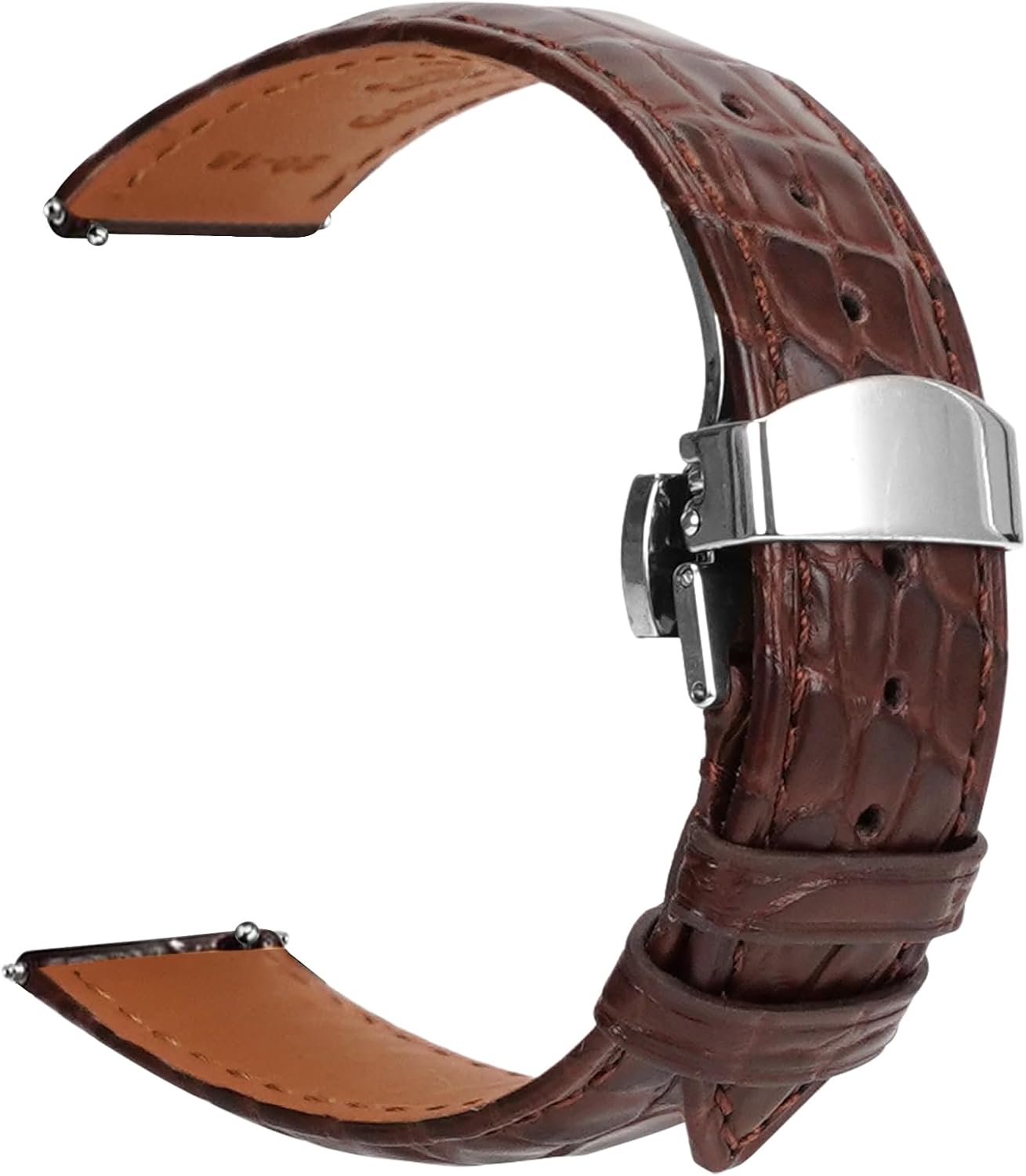 Leather Watch Bands for Men,Leather Watch Band Quick Release Watch Straps,Alligator Watch bands Replacement Strap for Men and Women 18mm 20mm 21mm 22mm