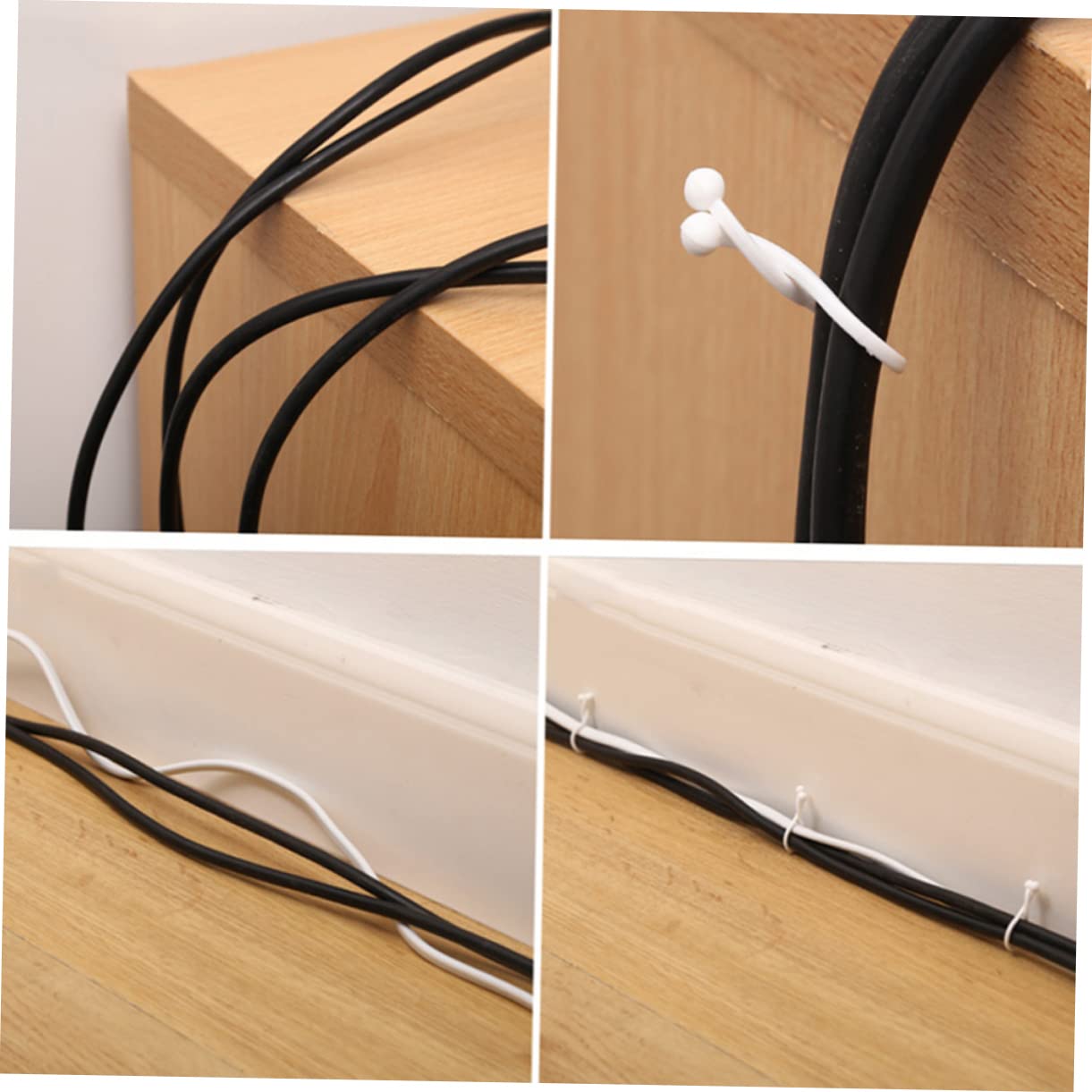 Angoily 300stücke Kabel Organizer Clips Für Schreibtisch Wiederverwendbare Kabelmanagement-lösungen Für Zuhause Büro Und Schule Praktische Und Kompakte Drahtfixierer Bunten Farben