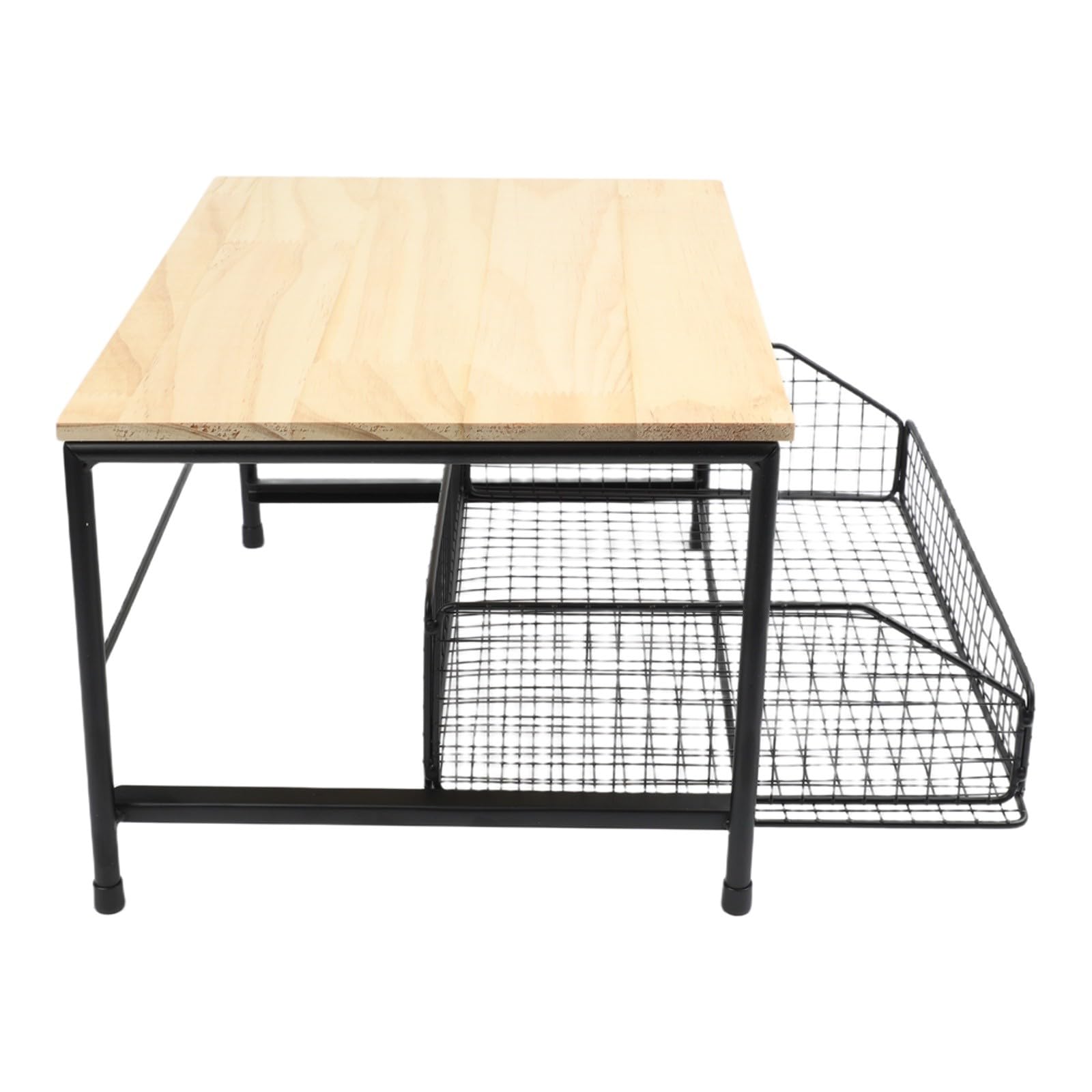 Carrito de microondas blanco y negro con ruedas, estante de cocina móvil con cesta (blanco)