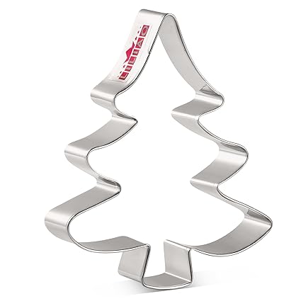 LILIAO Christmas Tree Cookie Cutter, 4.3 inches, Stainless Steel, by J.Cookies
