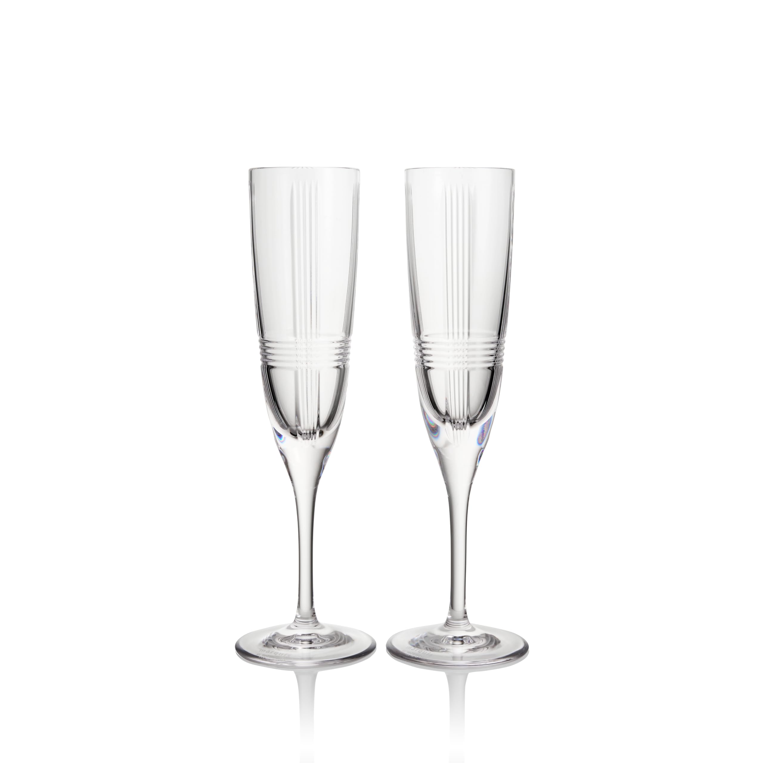 Flûtes en verre Marquis Vector design moderne set de verres à champagne géométriques