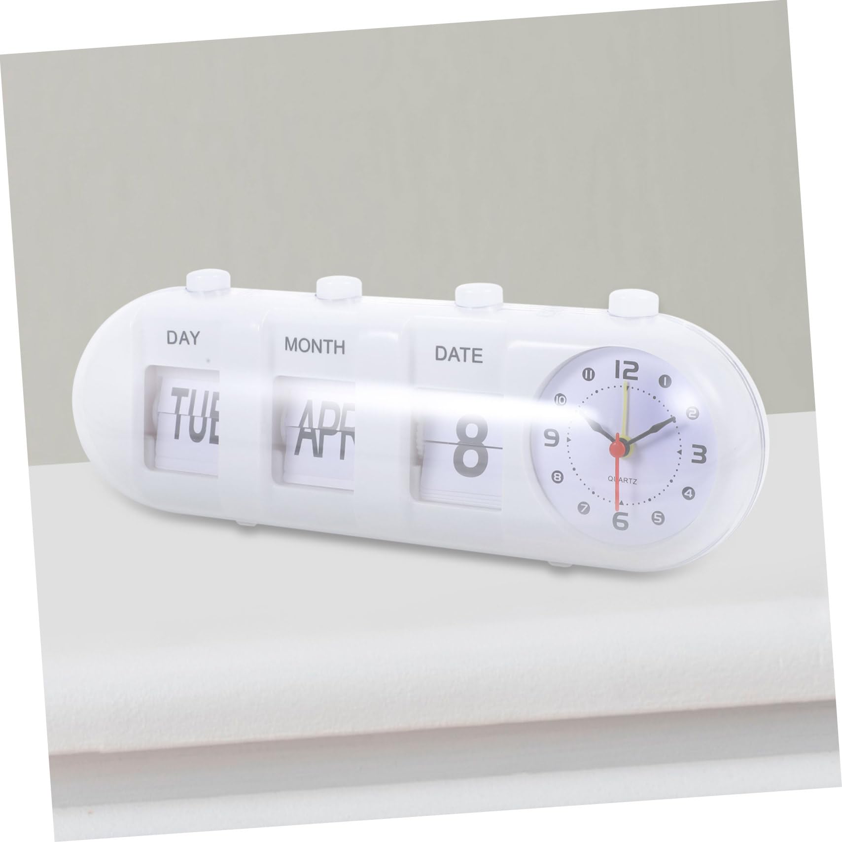 DECHOUS Calendario Perpetuo da Tavolo Rotazione Manuale delle Pagine Display Digitale Design Elegante in Abs Resistente senza Batterie