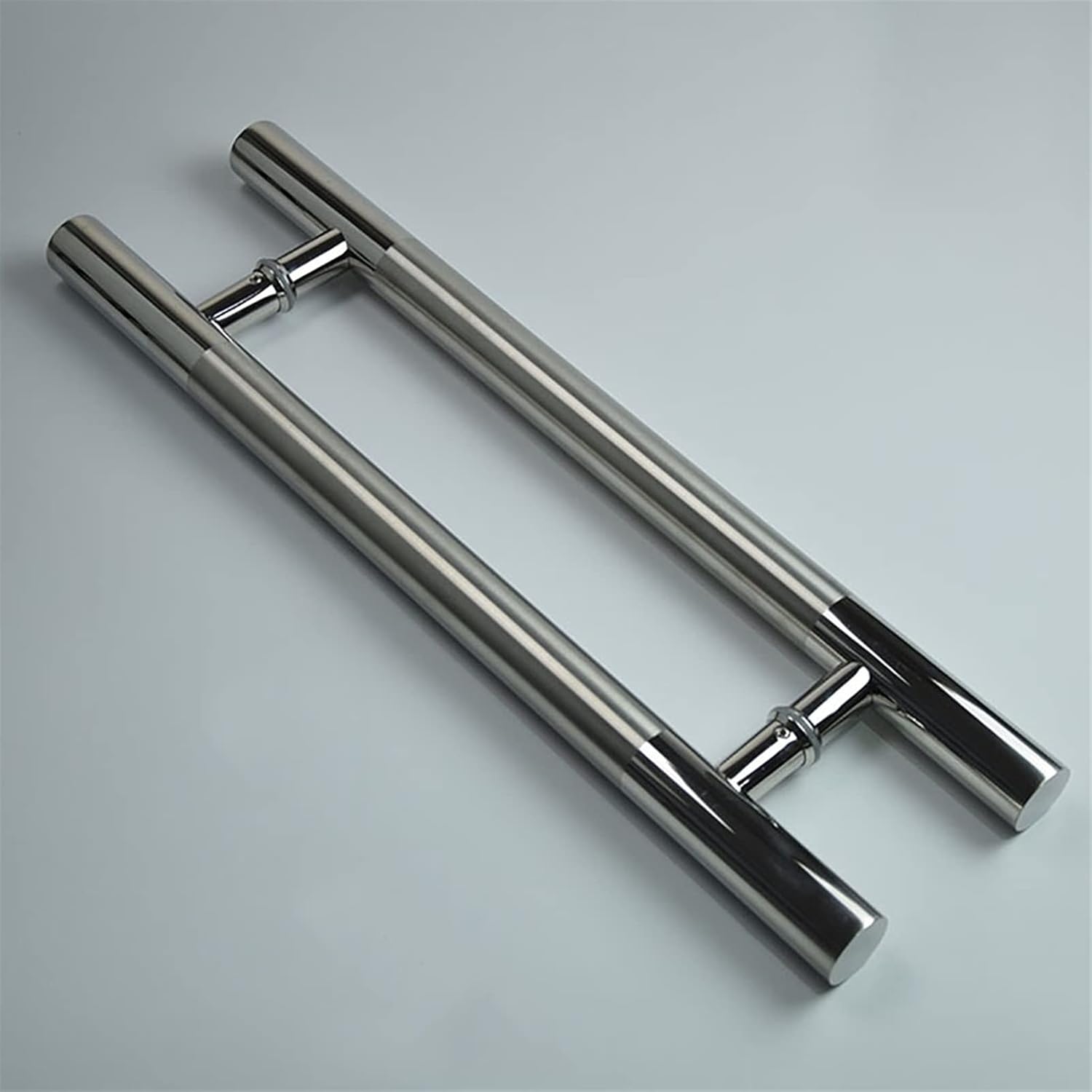 Gate Hardware Door Hardware, Heavy Duty Stainless Steel Handle/Commercial Push-Pull Door Handle/Shower Room Glass Polished Brushed (Size : 500×300mm)