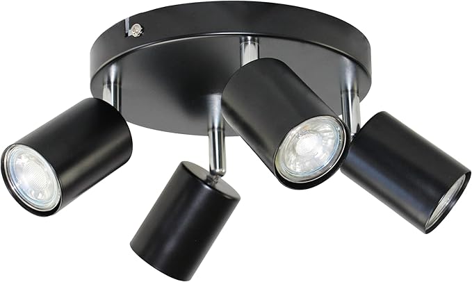 Miratic Plafond Spot 4 GU10 Lichtbronnen (lamp niet inbegrepen) (Zwart)