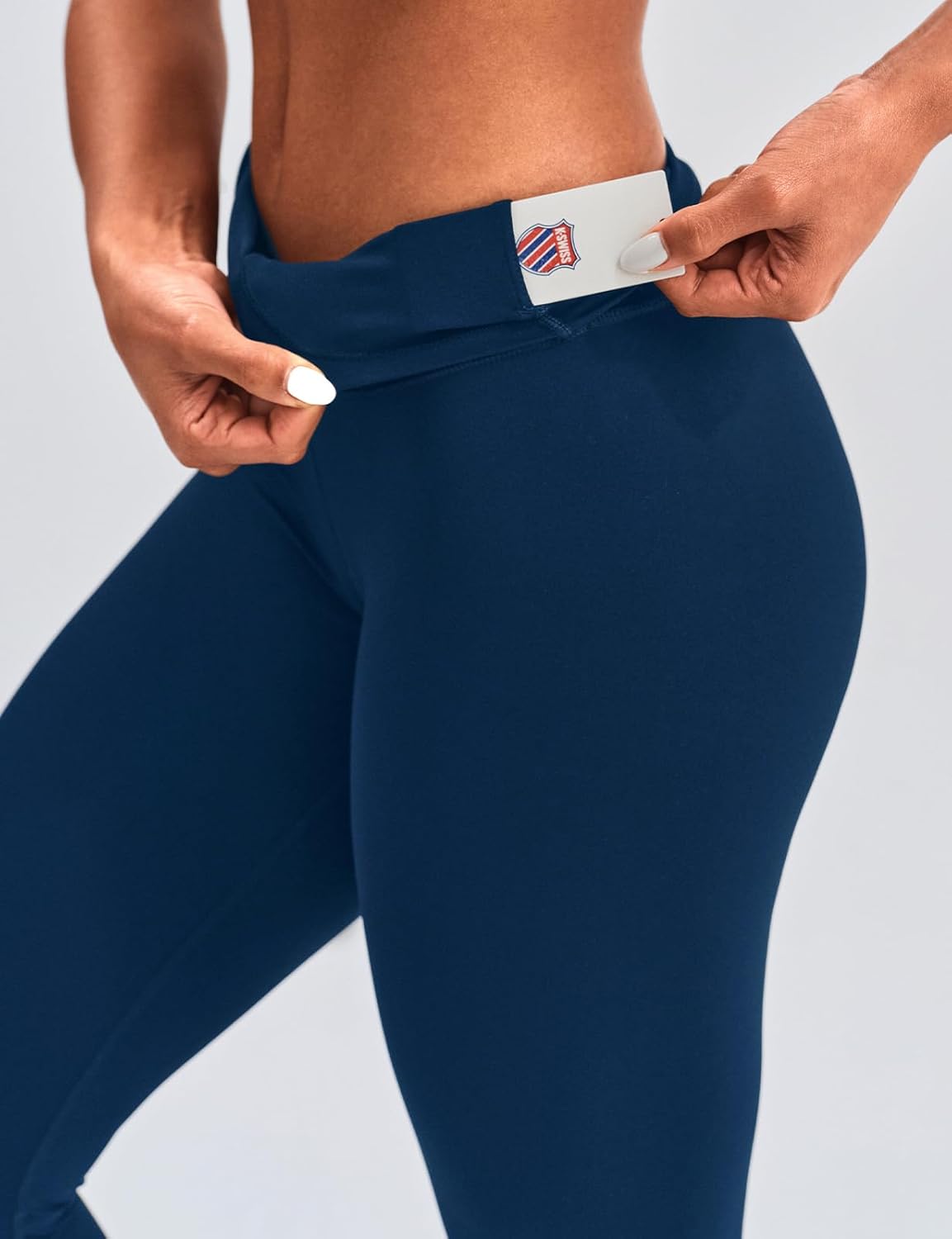 K-Swiss Leggings for Women - Soft Stretchy High Waist 25" with Pockets Lounge Yoga Pants Workout Athletic Casual