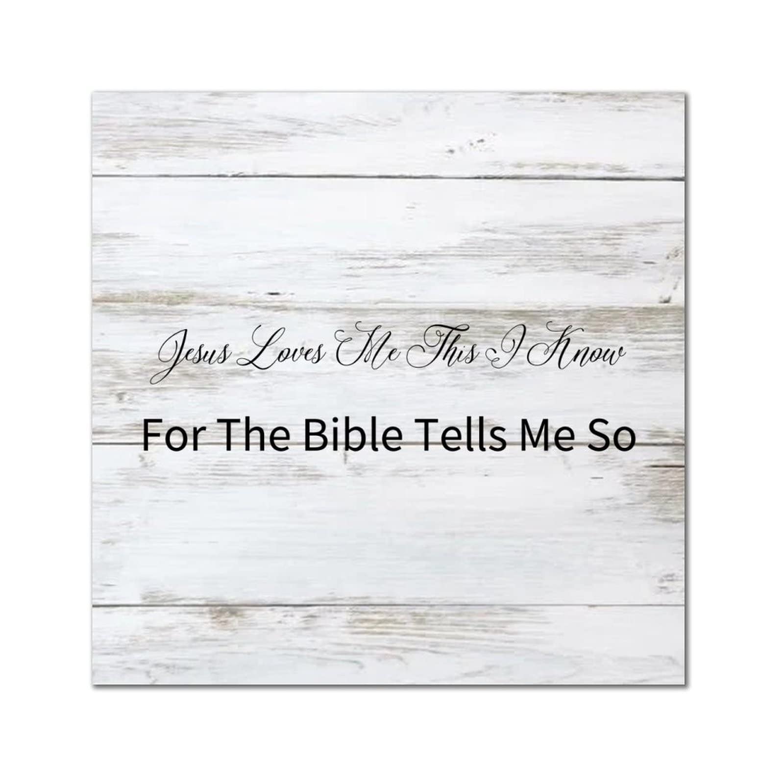 Inscription en bois Jesus Loves Me pour créer un cocon familial serein