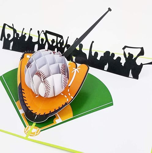 Miniatura 5 de Tarjeta de cumpleaños de béisbol, agradecimiento, cumpleaños, día del padre, felicitaciones, aniversario, jubilación, amantes del béisbol (tarjeta