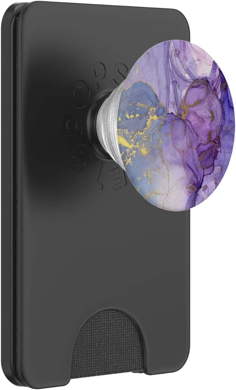 Watercolor Purple Abstract Pattern PopSockets PopWallet for MagSafe