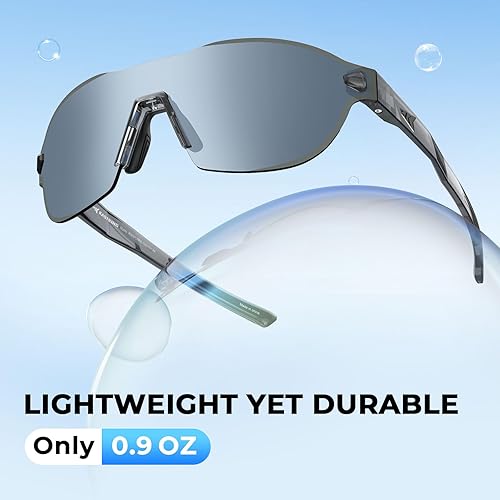 Miniatura 7 de KastKing Nizini - Lentes de sol deportivos polarizados para hombres y mujeres, diseño envolvente sin marco, protección UV400 para pesca, correr,