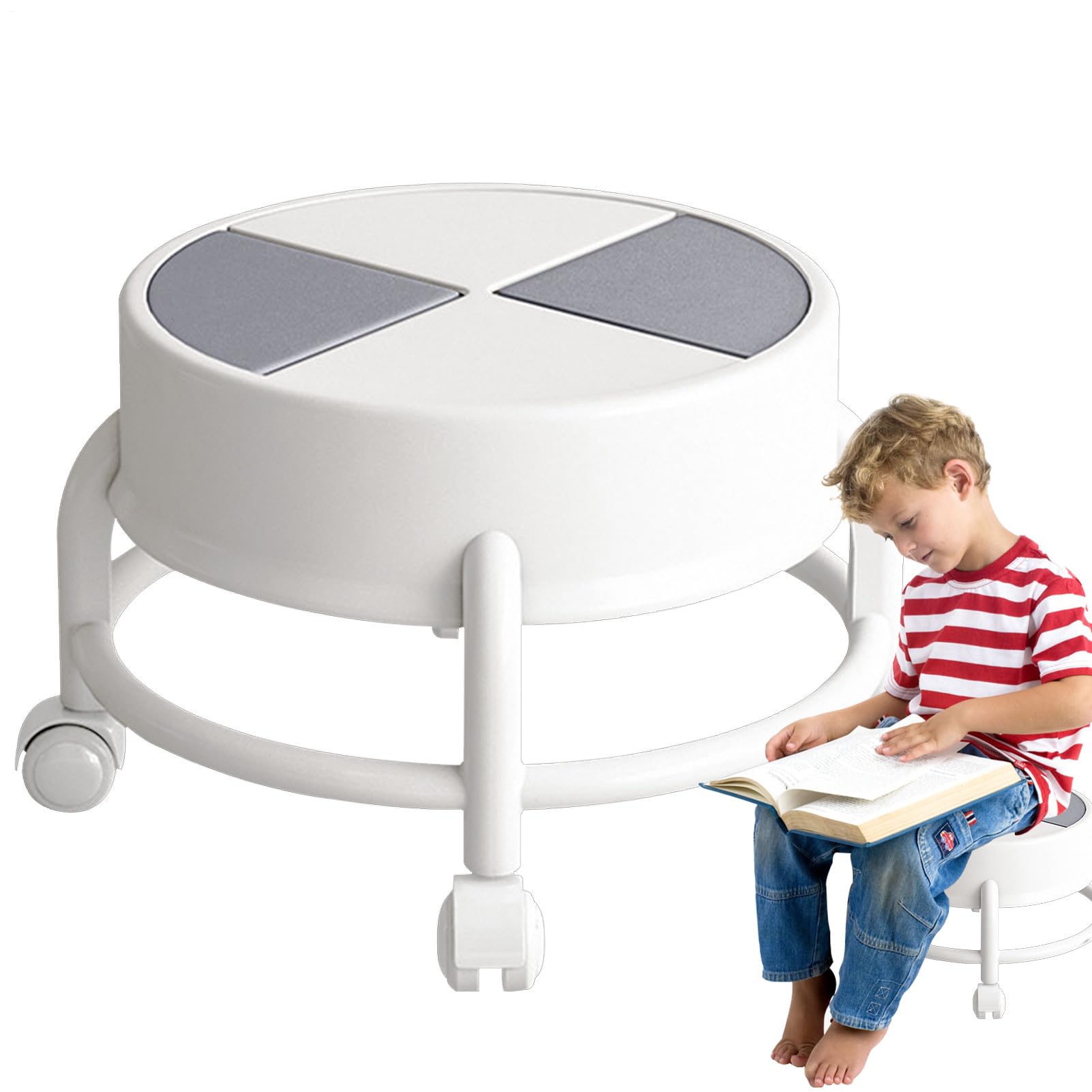 Silla baja con ruedas que alivia el dolor lumbar como asiento de hogar