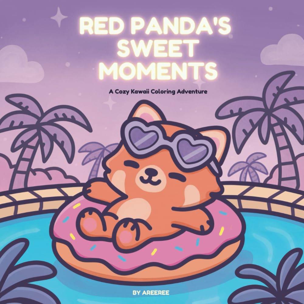 Red Panda's Sweet Moments: A Cozy Kawaii Coloring Adventure