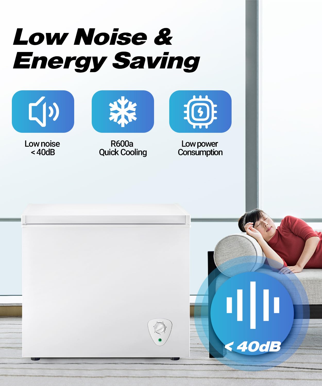 BD-1　COMFORT Amazon.com: Chest Freezer 5.0 cu.ft Deep Freezer White Low