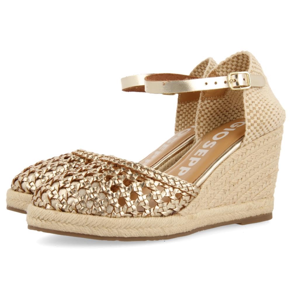 GIOSEPPO Serignan, Sandali con zeppa Donna, Platino, 37 EU