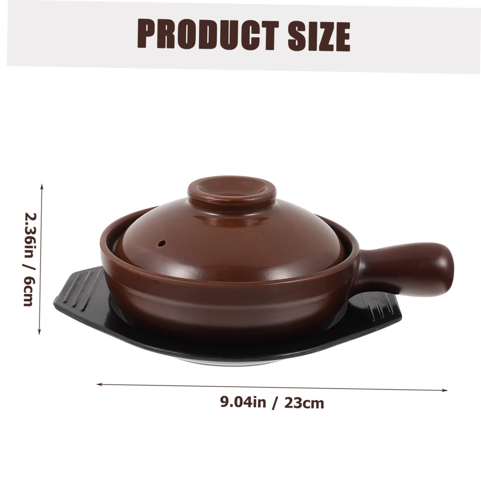 BESTonZON 1juego Cacerola De Cerámica Con Mango Olla Para Sopa Y Guiso Resistente Altas Temperaturas Para Cocina Casa Y Restaurantes