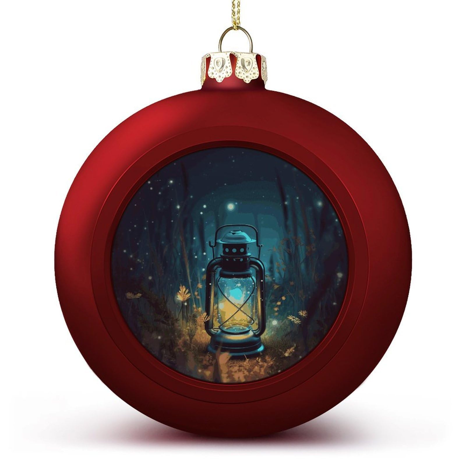 Boules de Noël pour sapin avec lucioles lumineuses et lanternes déco